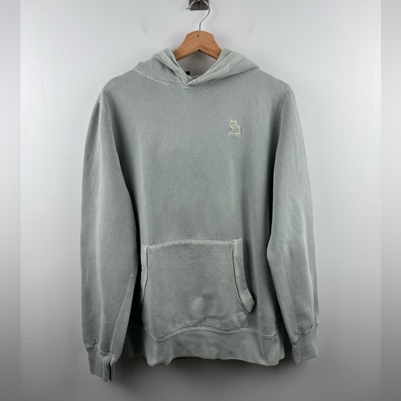 OVO Men Garment Dyed Blue Hoodie Size Medium - Picture 1 of 7